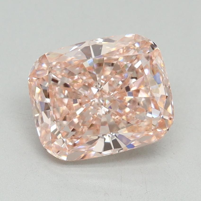 2.02 Ct. Fancy Vivid Pink Cushion Lab Grown Diamond