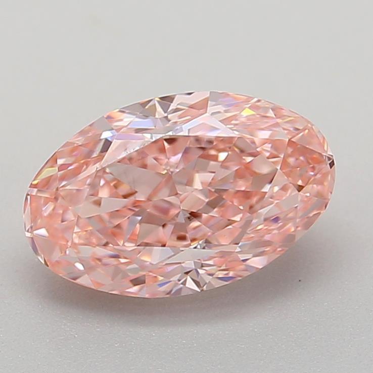 0.95 Ct. Fancy Vivid Pink Oval Lab Grown Diamond