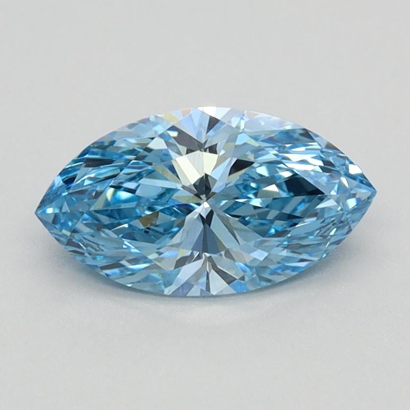 0.80 Ct. Fancy Vivid Blue Marquise Lab Grown Diamond