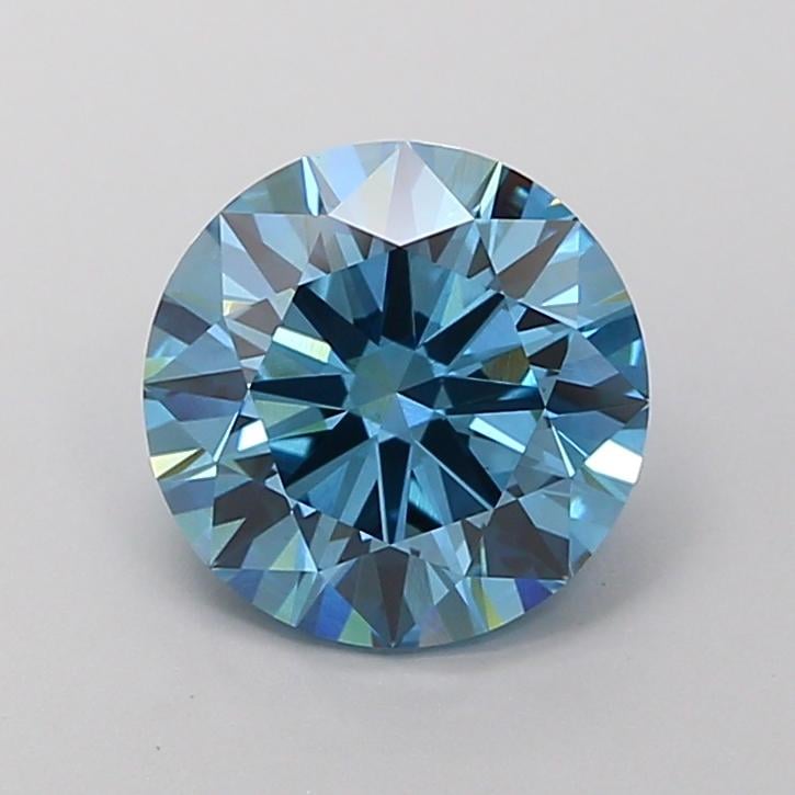 2.49 Ct. Fancy Vivid Blue Round Lab Grown Diamond