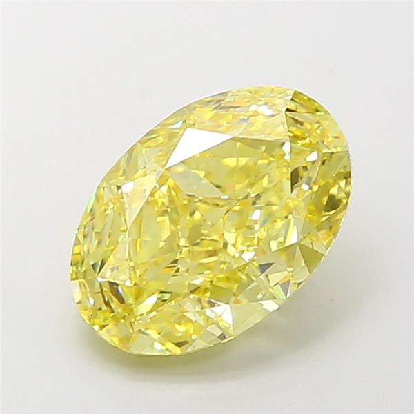 4.01 Ct. Fancy Intense Yellow Oval Lab Grown Diamond