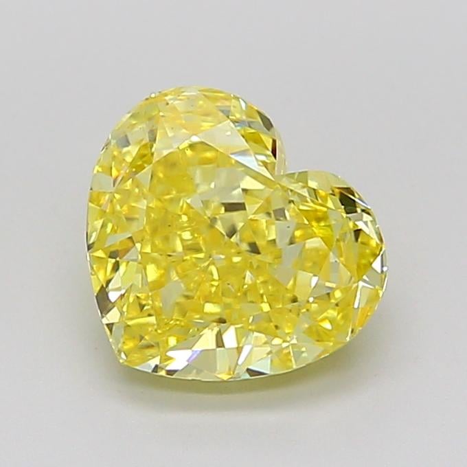 1.96 Ct. Fancy Intense Yellow Heart Lab Grown Diamond