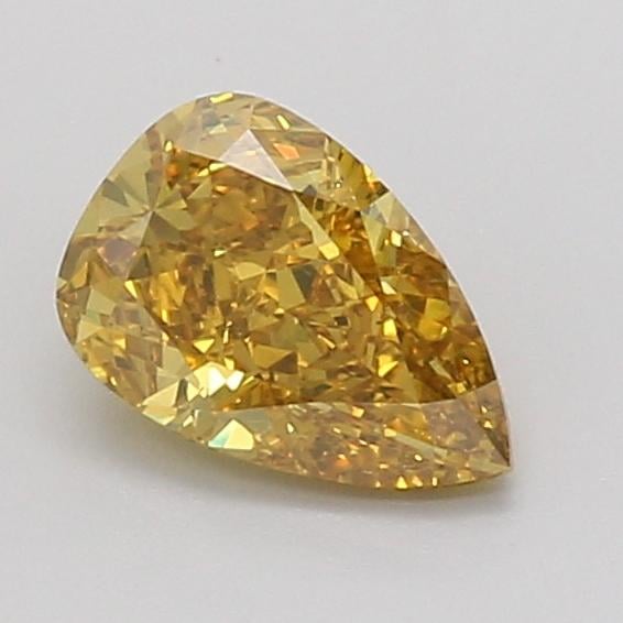 1.00 Ct. Fancy Vivid Yellow Pear Lab Grown Diamond