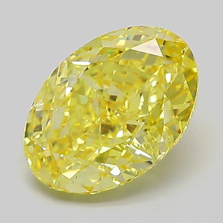2.08 Ct. Fancy Intense Yellow Oval Lab Grown Diamond