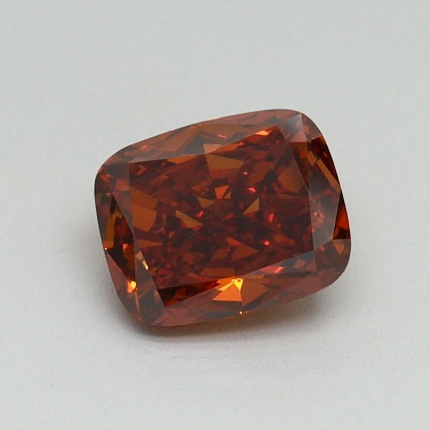 1.00 Ct. Fancy Intense Orange Cushion Lab Grown Diamond