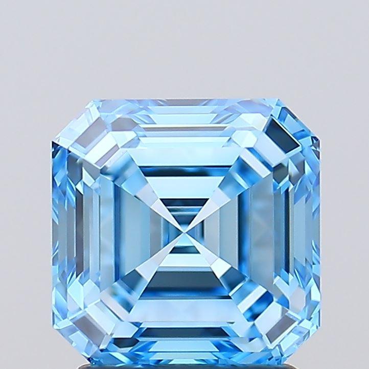 2.01 Ct. Fancy Vivid Blue Asscher Lab Grown Diamond