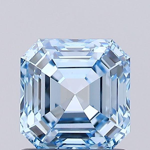 1.00 Ct. Fancy Vivid  Blue Asscher Lab Grown Diamond