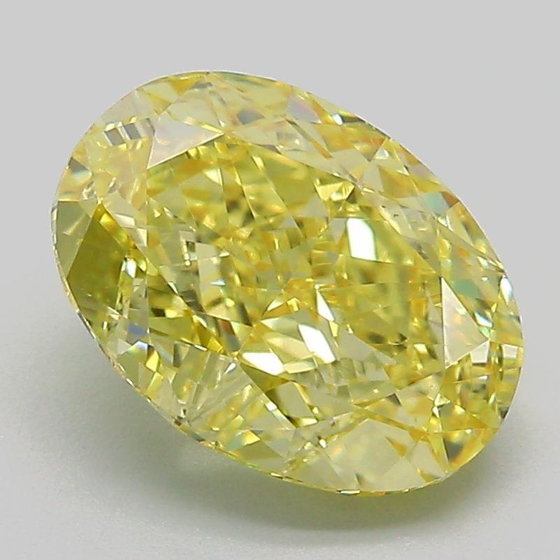 3.03 Ct. Fancy Intense  Yellow Oval Lab Grown Diamond