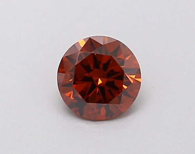 0.72 Ct. Fancy Deep  Orange Round Lab Grown Diamond