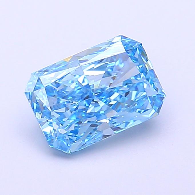 1.51 Ct. Fancy Vivid  Blue Radiant Lab Grown Diamond