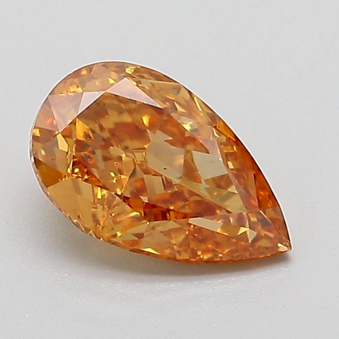 1.08 Ct. Fancy Vivid  Orange Pear Lab Grown Diamond