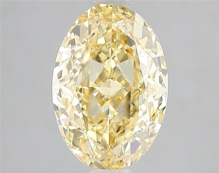 3.02 Ct. Fancy Vivid Yellow Oval Lab Grown Diamond
