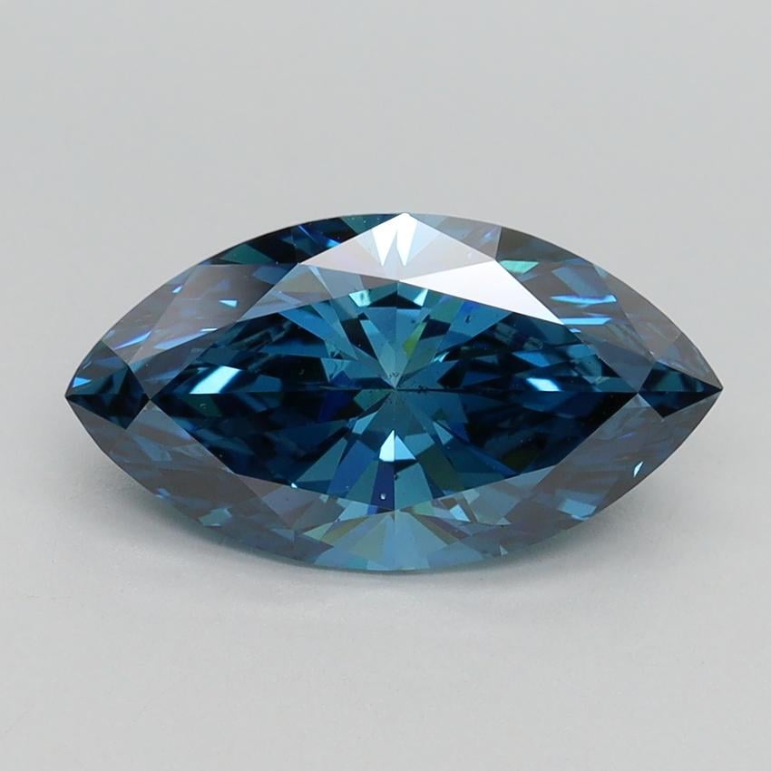 2.20 Ct. Fancy Vivid Malibu Blue Marquise Lab Grown Diamond