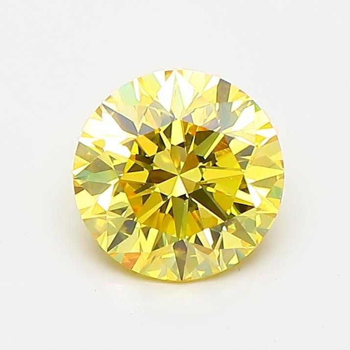 1.06 Ct. Fancy Vivid Yellow Round Lab Grown Diamond