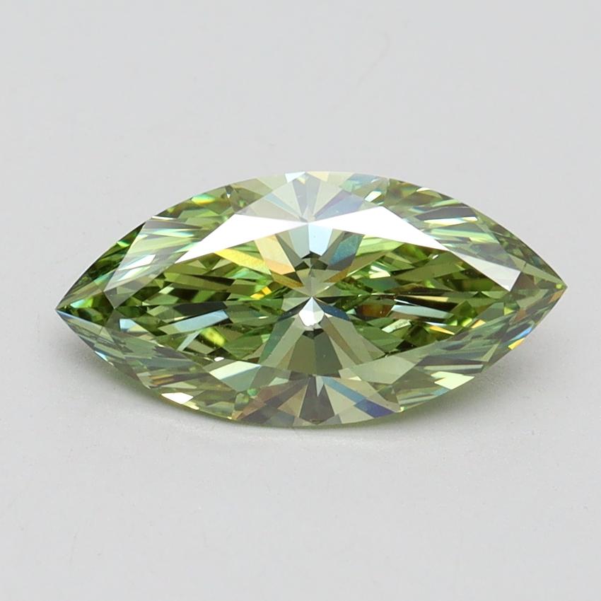 1.51 Ct. Fancy Vivid Green Marquise Lab Grown Diamond