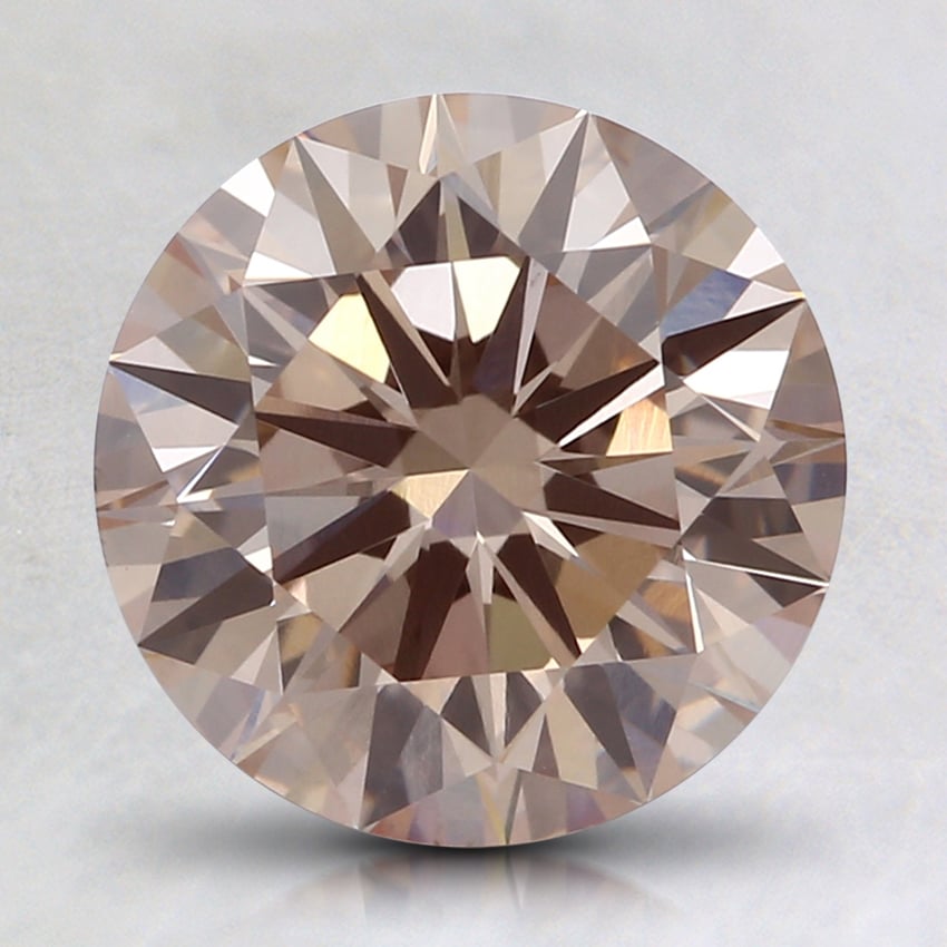 2.04 Ct. Fancy Light Orangy Pink Round Lab Grown Diamond