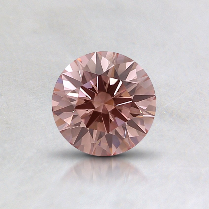 0.51 Ct. Lab Grown Fancy Intense Brownish Pink Round Diamond