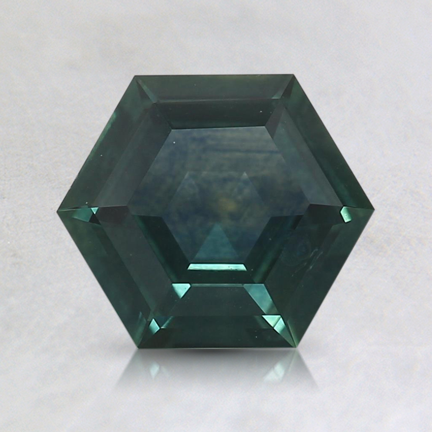7.5x6.5mm Teal Hexagon Montana Sapphire