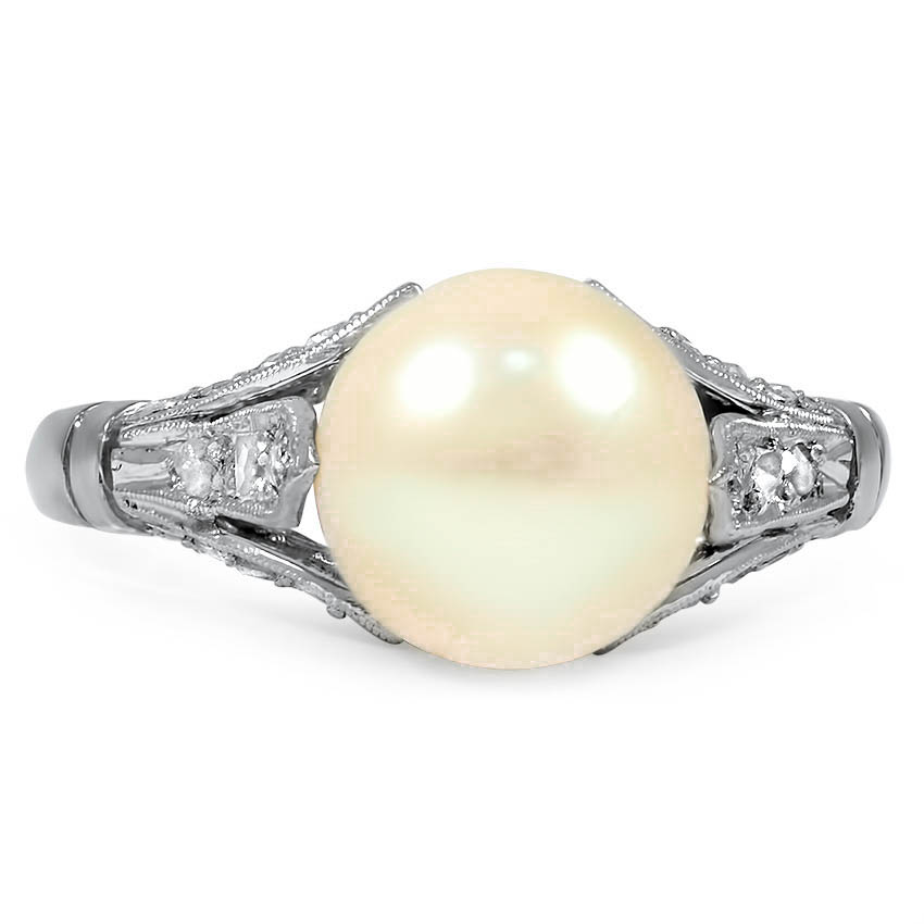 Art Deco Pearl Cocktail Ring