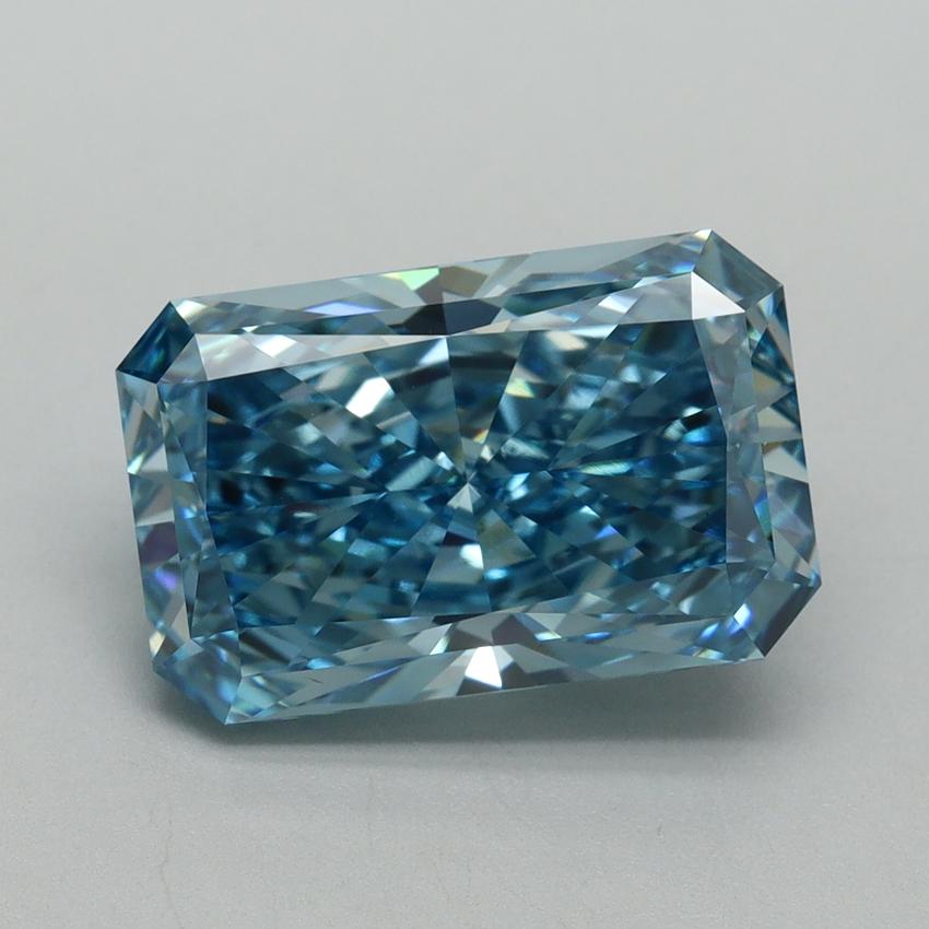 5.08 Ct. Fancy Vivid Blue Radiant Lab Grown Diamond