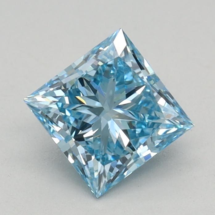 0.64 Ct. Fancy Vivid Blue Princess Lab Grown Diamond