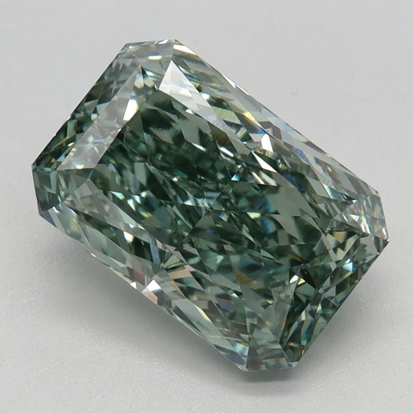 2.24 Ct. Fancy Vivid Green Radiant Lab Grown Diamond