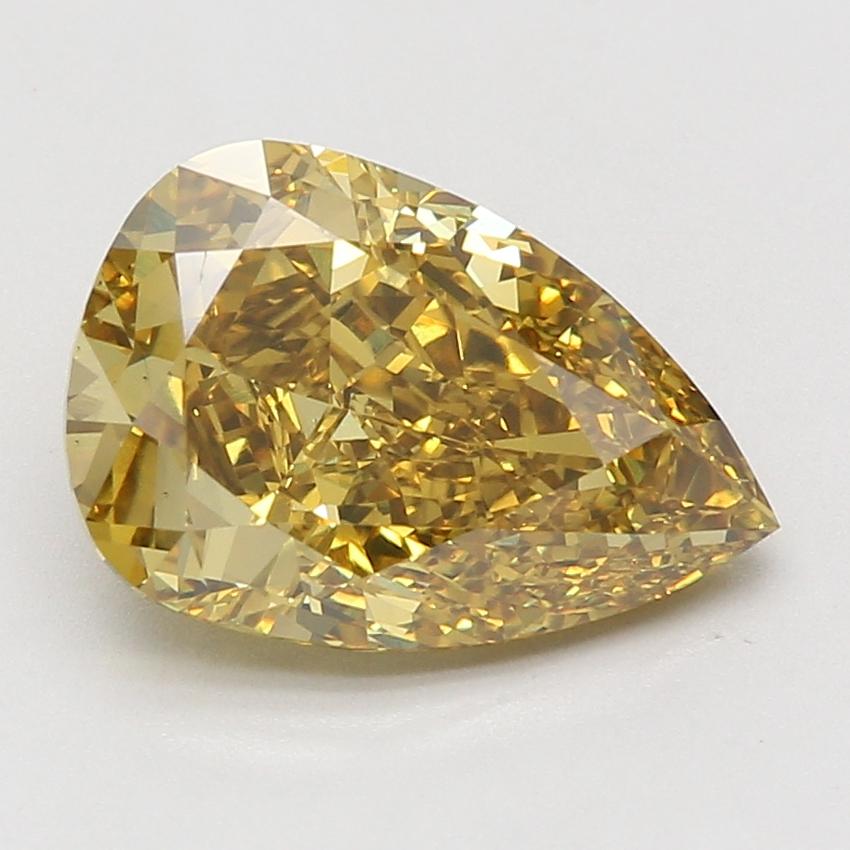5.04 Ct. Fancy Vivid Yellow Pear Lab Grown Diamond