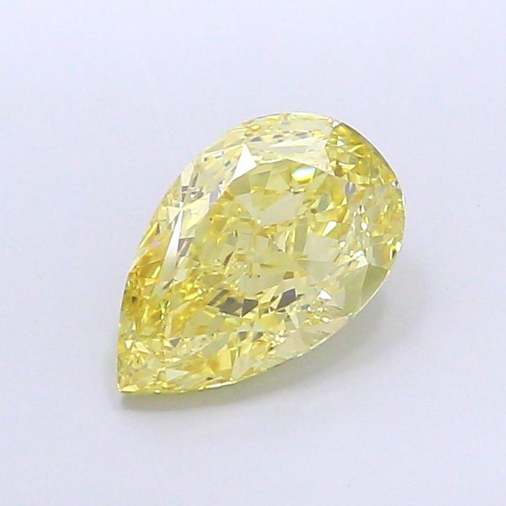 3.38 Ct. Fancy Intense Yellow Pear Lab Grown Diamond