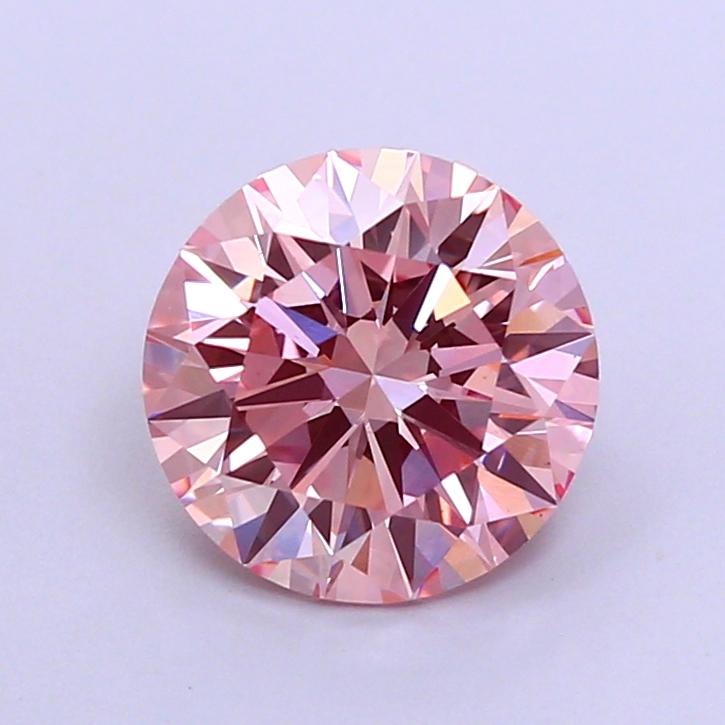 1.62 Ct. Fancy Vivid Pink Round Lab Grown Diamond