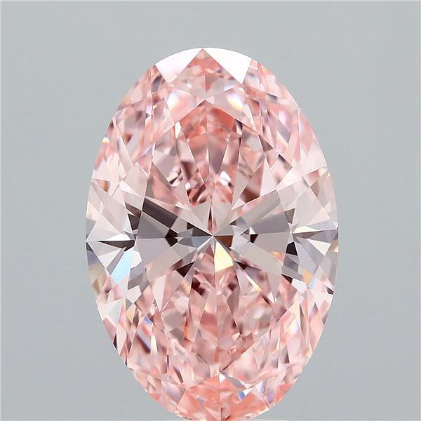 6.89 Ct. Fancy Vivid Pink Oval Lab Grown Diamond