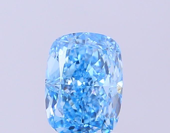 1.02 Ct. Fancy Vivid Blue Cushion Lab Grown Diamond
