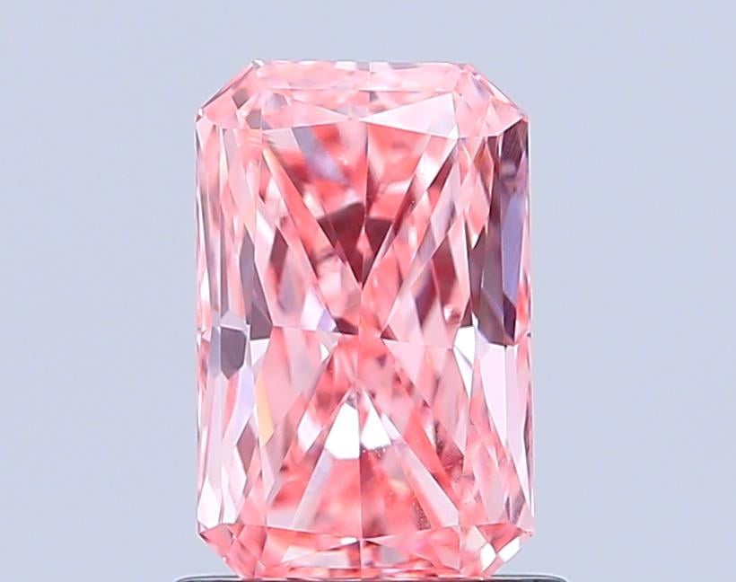 1.08 Ct. Fancy Vivid Pink Radiant Lab Grown Diamond