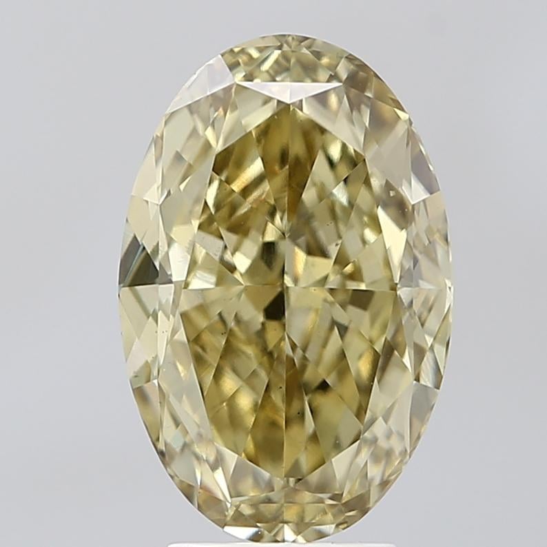 5.01 Ct. Fancy Intense Yellow Oval Lab Grown Diamond