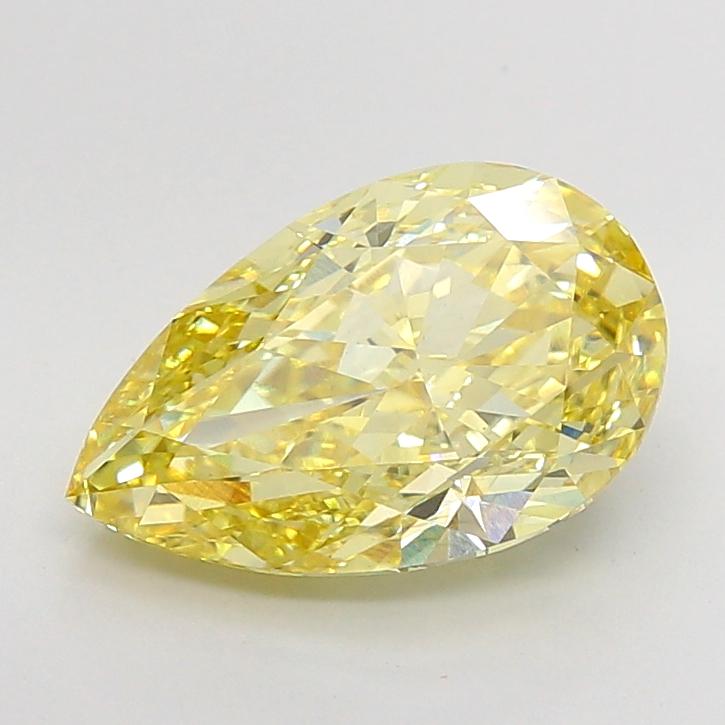 5.01 Ct. Fancy Intense None Yellow Pear Lab Grown Diamond