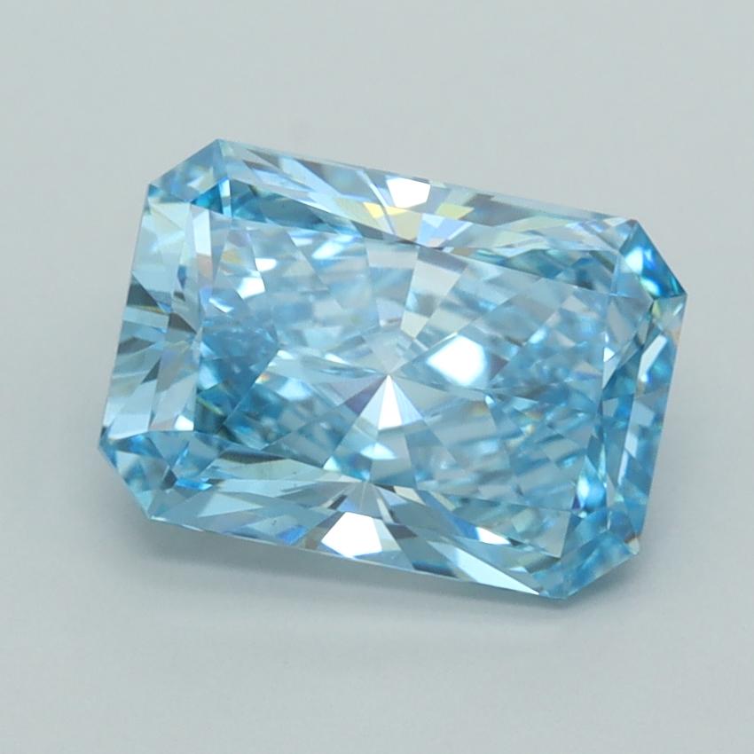 3.01 Ct. Fancy Vivid  Blue Radiant Lab Grown Diamond