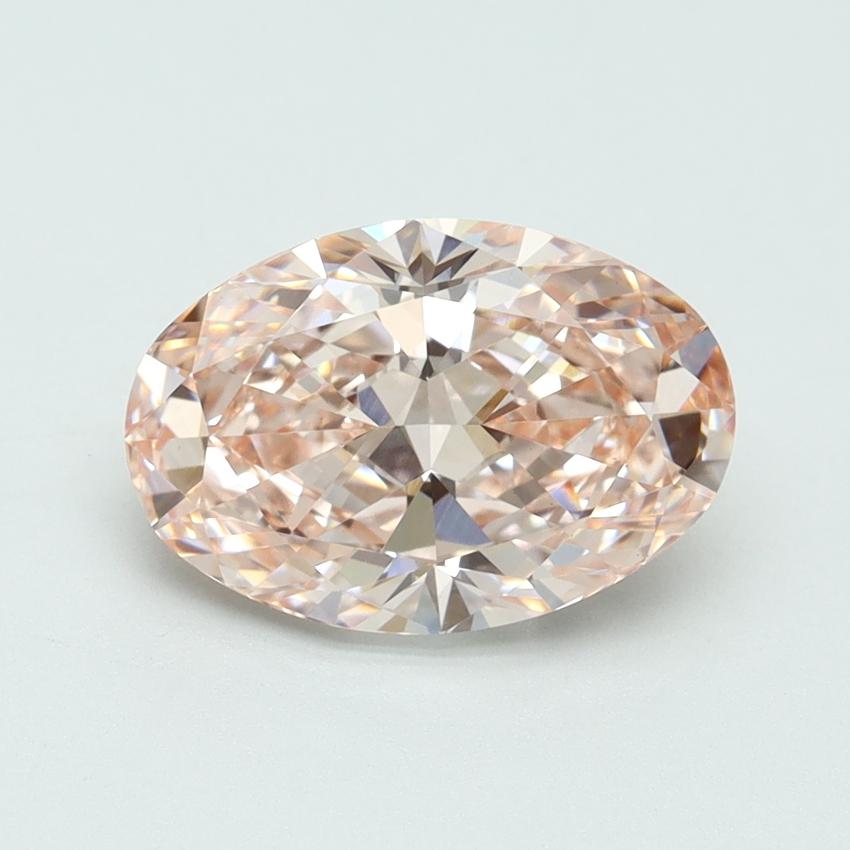2.58 Ct. Fancy Intense Pink Oval Lab Grown Diamond