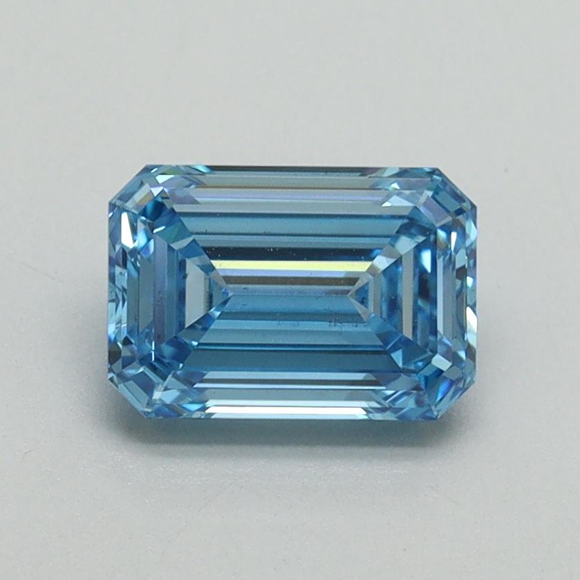 1.15 Ct. Fancy Vivid Blue Emerald Lab Grown Diamond