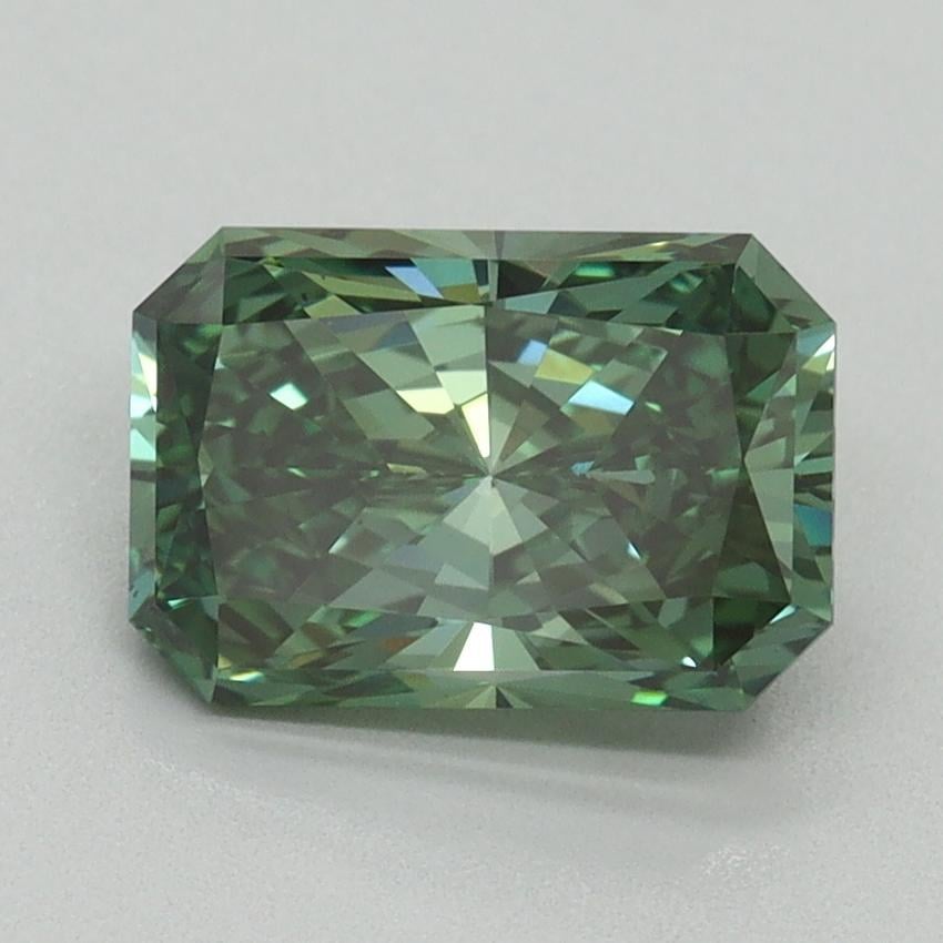 1.90 Ct. Fancy Vivid Green Radiant Lab Grown Diamond