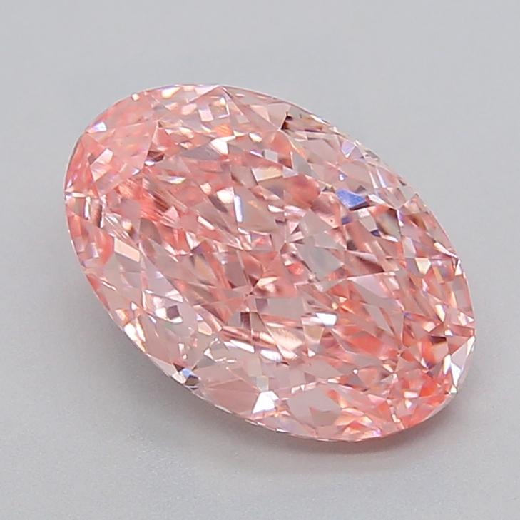 3.36 Ct. Fancy Vivid  Pink Oval Lab Grown Diamond