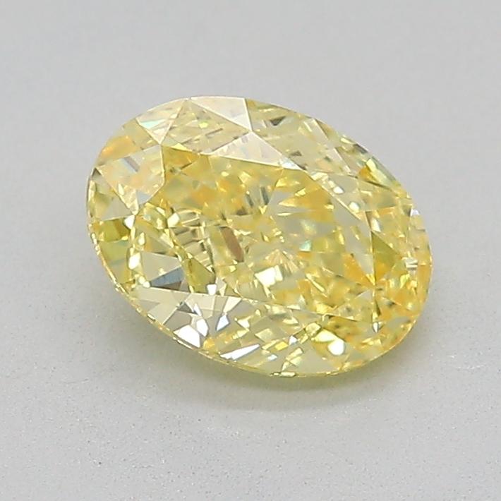 1.03 Ct. Fancy Intense  Yellow Oval Lab Grown Diamond