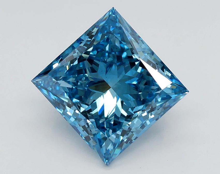 3.03 Ct. Fancy Vivid Blue Princess Lab Grown Diamond