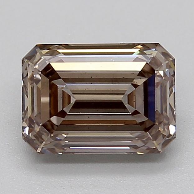 1.26 Ct. Light Brownish Brown Emerald Lab Grown Diamond
