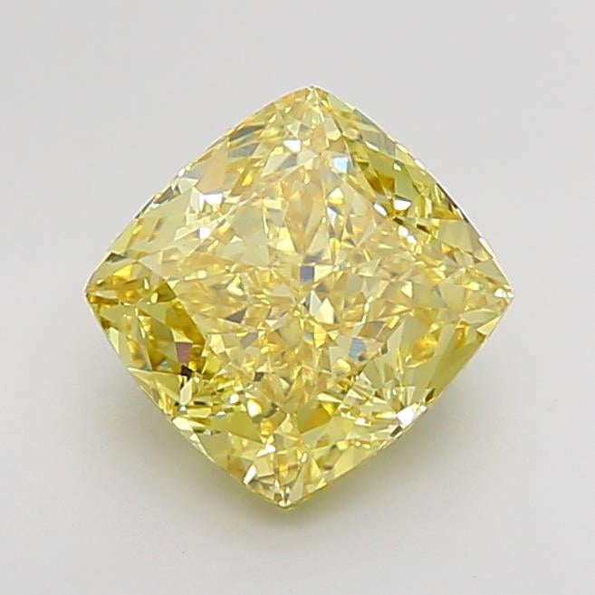 3.45 Ct. Fancy Intense Yellow Cushion Lab Grown Diamond