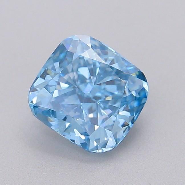 1.07 Ct. Fancy Vivid Blue Cushion Lab Grown Diamond