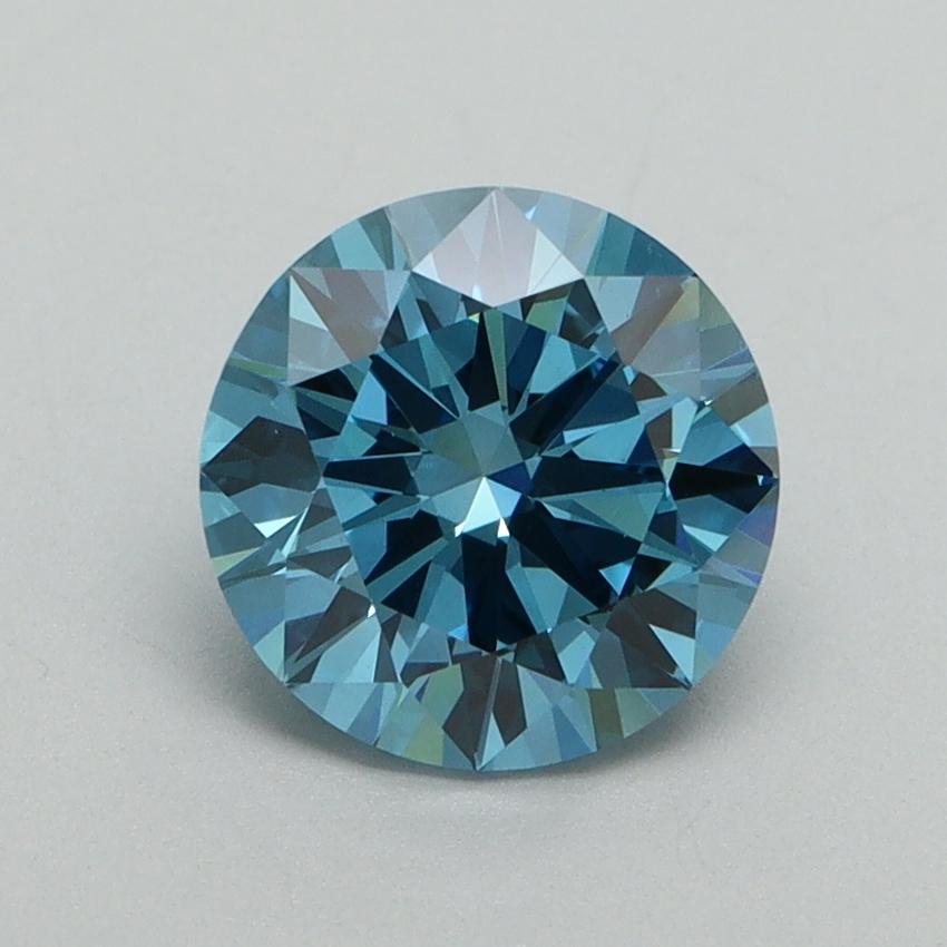 1.52 Ct. Fancy Vivid Blue Round Lab Grown Diamond