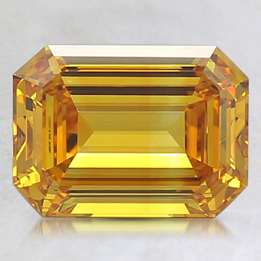 2.20 Ct. Fancy Intense Orangy Yellow Emerald Lab Grown Diamond