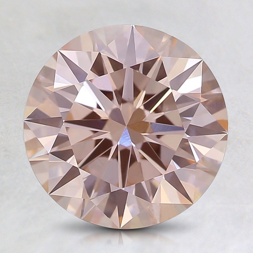 2.00 Ct. Fancy Orangy Pink Round Lab Grown Diamond