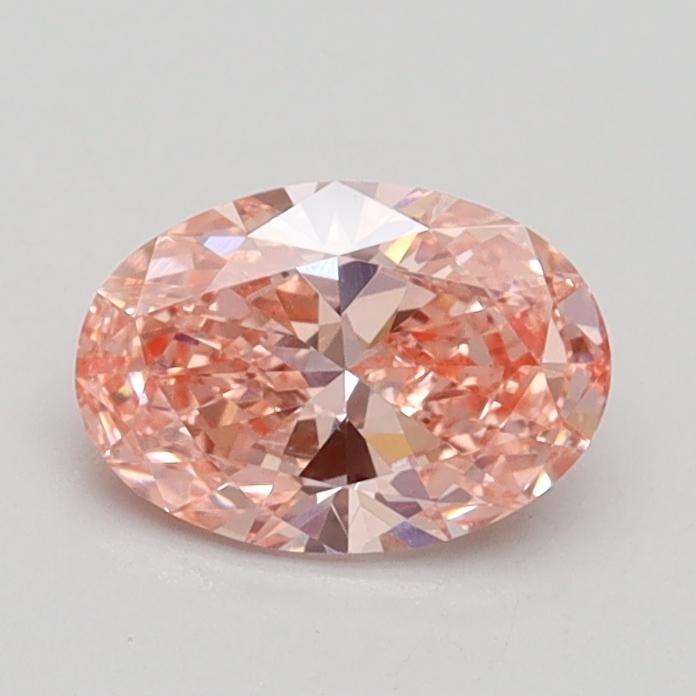 0.68 Ct. Fancy Vivid Pink Oval Lab Grown Diamond