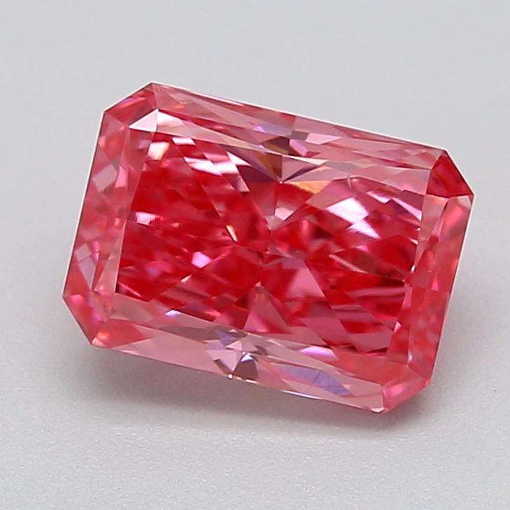 0.87 Ct. Fancy Vivid Pink Radiant Lab Grown Diamond