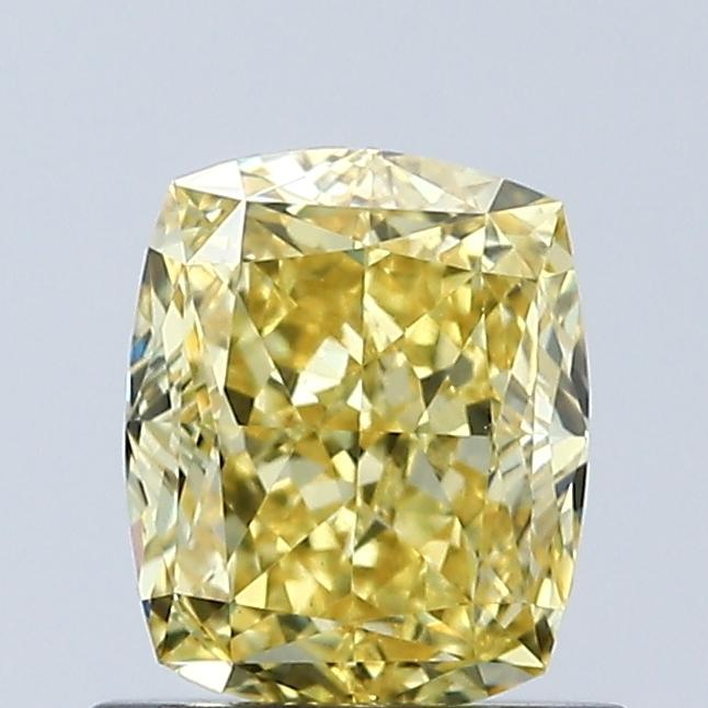 1.02 Ct. Fancy Vivid Yellow Cushion Lab Grown Diamond